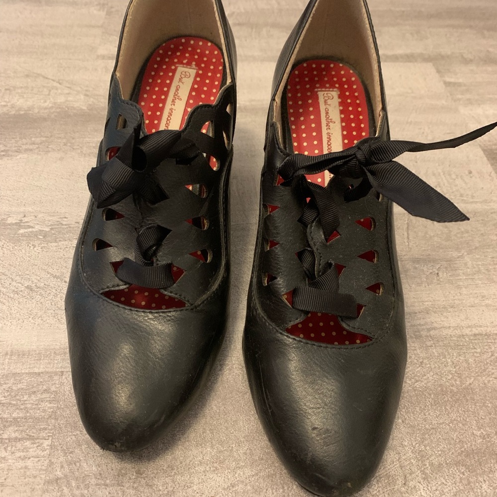 B.A.I.T. Heels with ribbon lace up